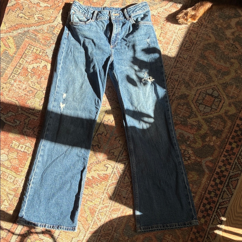 H&M Adjustable Baggy Blue Jeans